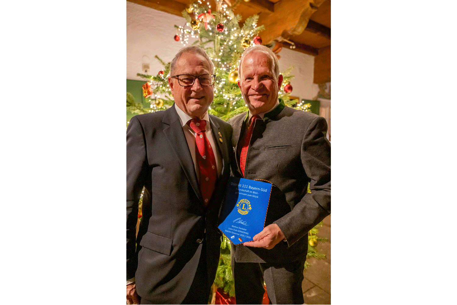 Distrikt-Governor Markus Steckeler gratuliert zum 70 jährigen Jubiläum
